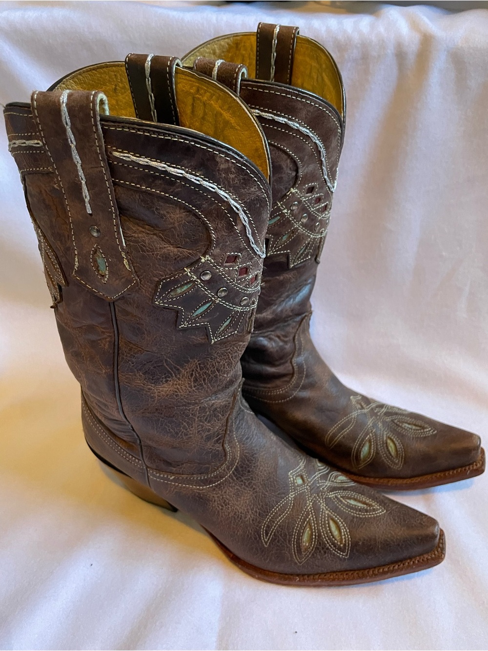 Tony Lama Leather Cowgirl Boots! - Picture 2 of 15